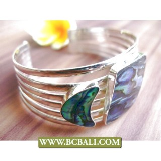 Abalone Shells Bracelets Silver Alpaca